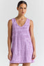 POOLSIDE PARADISO Mai Tai V Tunic Towelling Dress - Lilac