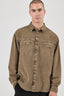ROLLAS Grid Cord Long Sleeve Shirt - Caramel