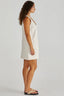 SASS CLOTHING Marcy Denim Shift Dress - Parchment White