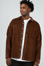 SILENT THEORY Cord Overshirt - Nut