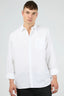 SILENT THEORY Linen Long Sleeve Shirt - White