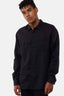 SILENT THEORY Linen L/S Shirt - Black