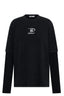 SŚAINT Round One Layered Tee - Vintage Black