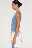 STAPLE THE LABEL Elva V Neck Knit Top – Steel Blue