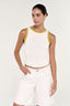 STAPLE THE LABEL Noemi Contrast Knit Tank – Ivory