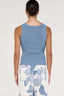 STAPLE THE LABEL Elva V Neck Knit Top – Steel Blue