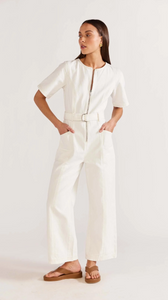 STAPLE THE LABEL Vance Jumpsuit - Natural Marle