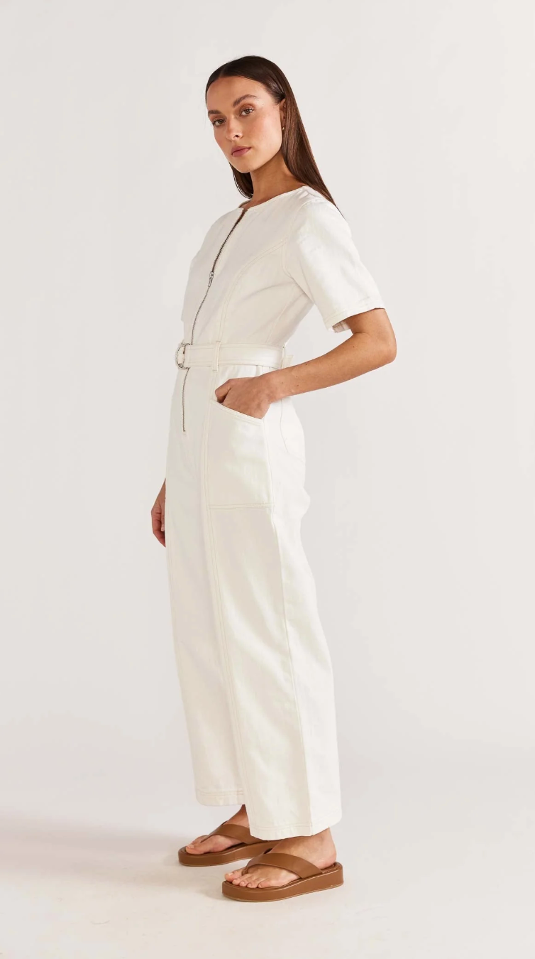 STAPLE THE LABEL Vance Jumpsuit - Natural Marle