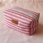 ZEPHYR & SOUL Makeup Bag - Pink Stripe