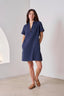 VALERIA LABEL Tosca Shift Dress - Blue