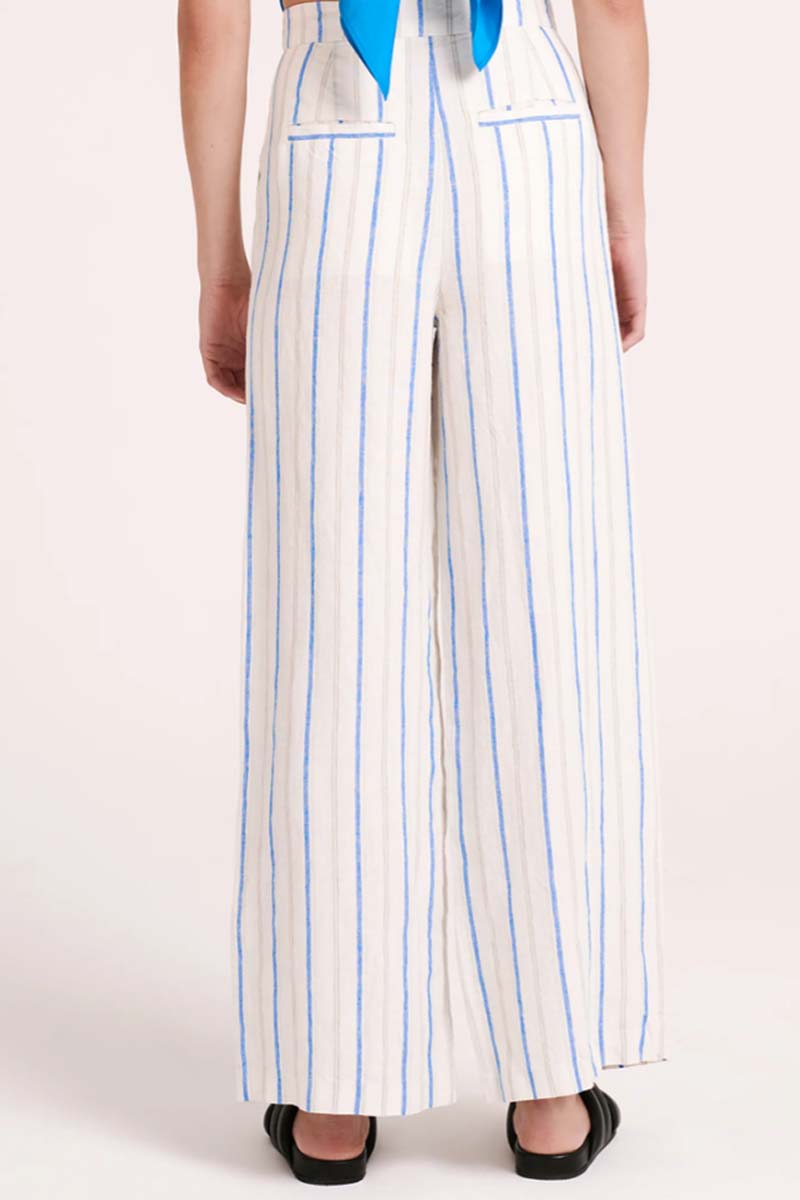 NUDE LUCY Yin Tailored Pant - Azure Stripe