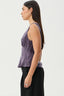 AFENDS Giselle Cupro Sleeveless Top - Aubergine