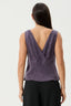 AFENDS Giselle Cupro Sleeveless Top - Aubergine