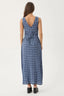 AFENDS Mountains Tully Seersucker Maxi Dress - Navy  Red Check