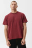 AFENDS Genesis Heavy weight Boxy Tee - Wash Burgundy