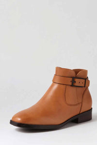 HUSH PUPPIES Talisa Ankle Boots - Tan Leather