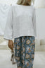CARBON THE LABEL Mira Hessian L/S Top - Natural white