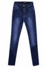 Skinny Leg dark skinny jean front zip and button