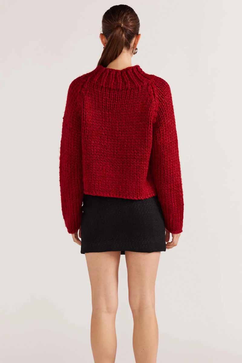 STAPLE THE LABEL Loft Chunky Jumper - Red