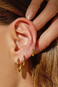 ARMS OF EVE Scarlet Gold Hoop Earrings