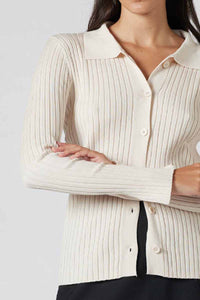 MVN Fairlight Knit Cardigan Top - Bisque