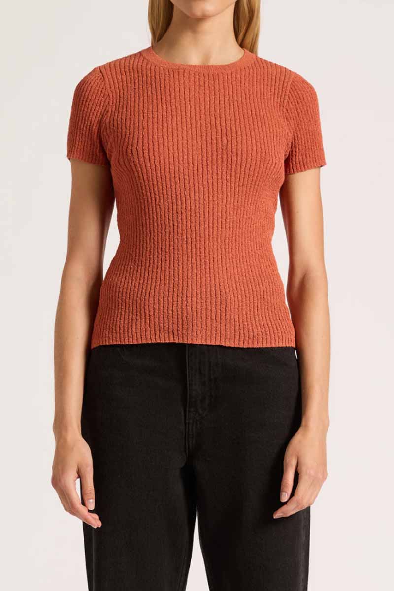 NUDE LUCY Perez Knit Top - Rose