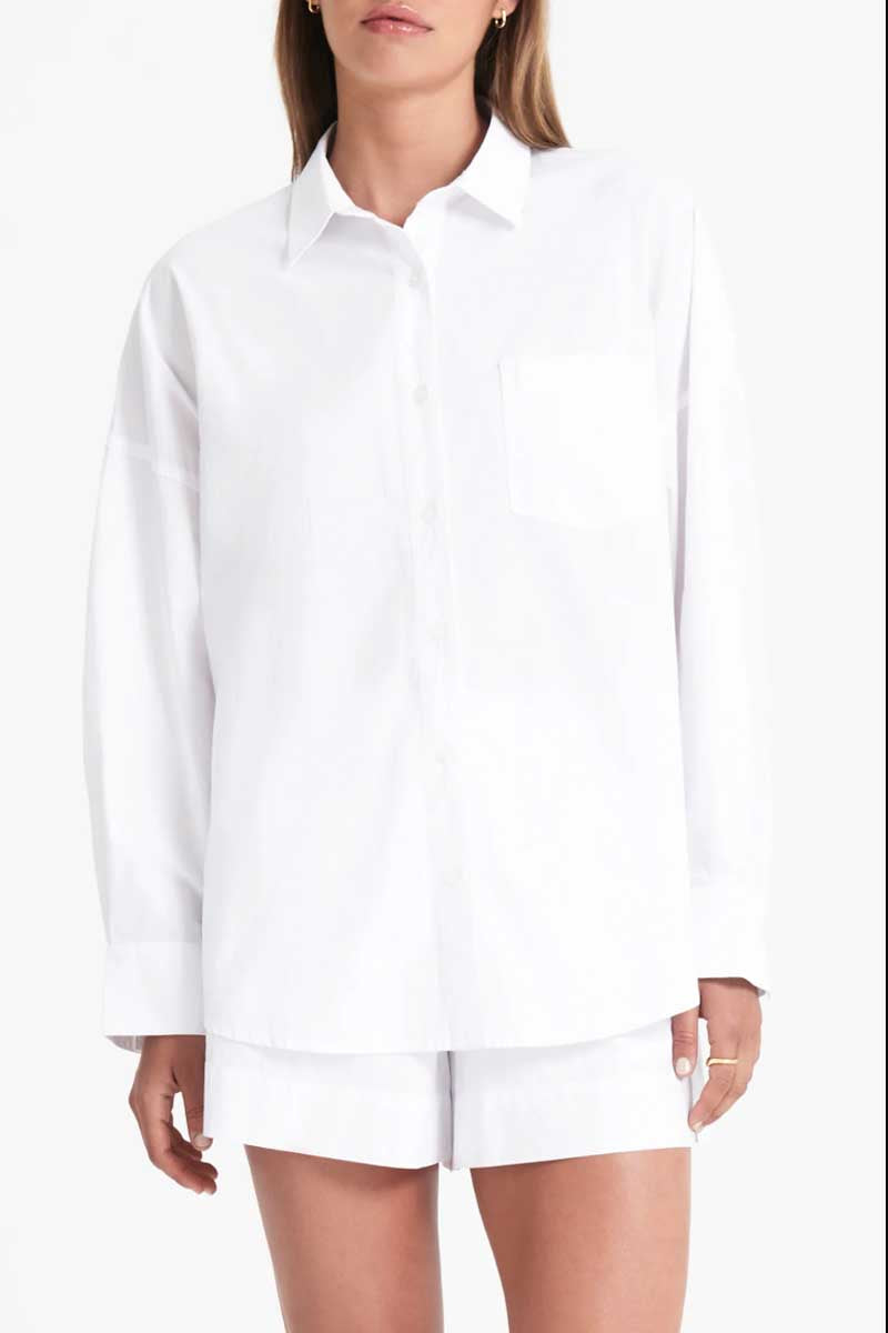 NUDE LUCY Cruz Poplin Shirt - White