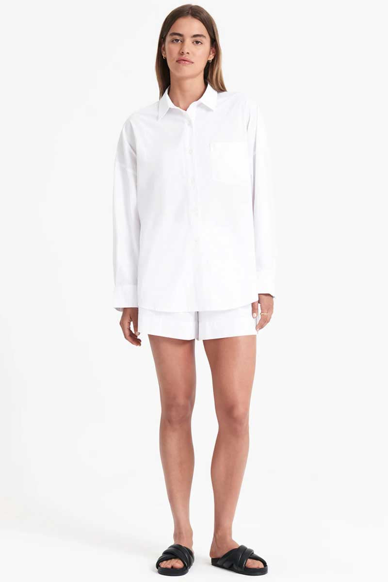 NUDE LUCY Cruz Poplin Shirt - White