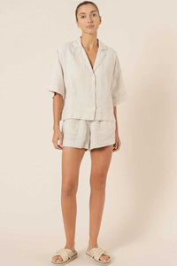 NUDE LUCY Lounge Linen Short - Natural