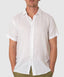 DESTii Short Sleeve Linen Shirt - White - Cicada By Ayliah