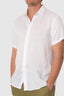 DESTii Short Sleeve Linen Shirt - White - Cicada By Ayliah