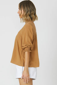 SASS CLOTHING Alexis Top - Toffee
